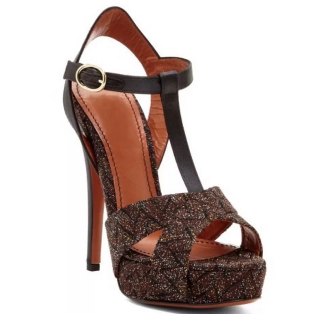 Missoni Lurex T-Strap Platform Sandal